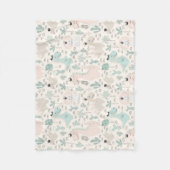 Little Dino Delight Fleece Deken (Voorkant)