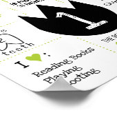 Little Dino Dinosaur Theme Stomp and Chomp Green Poster (Hoek)