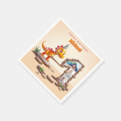 Little Dino Dragon | 1e verjaardag foto groot numm Servet (Hoek)