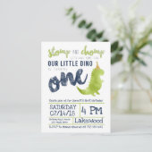 Little Dino Eerste Verjaardag Dinosaurus thema Jon Briefkaart (Staand voorkant)