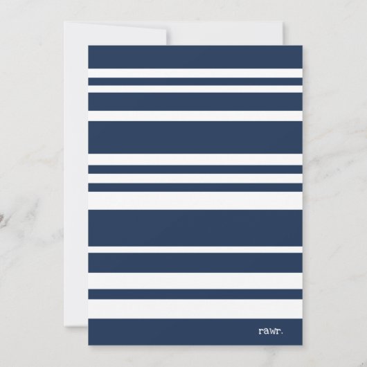 Little Dino Eerste Verjaardag Dinosaurus thema Jon Kaart (Achterkant)