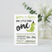 Little Dino Eerste Verjaardag Dinosaurus Theme Boy Briefkaart (Staand voorkant)