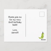 Little Dino Eerste Verjaardag Dinosaurus Theme Boy Briefkaart (Achterkant)