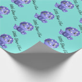 Little Dino on the Way Baby shower Wrapping Paper Cadeaupapier (Hoek)