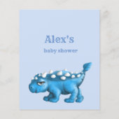 Little Dino on Way Greener Baby shower Bingo Flyer (Achterkant)