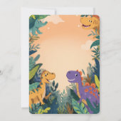 Little Dino Party Invitation Kaart (Achterkant)