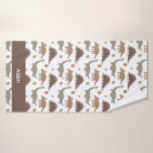 Little Dino Personalized kinder Badhanddoek (Badhanddoek)