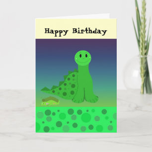 Little Dinosaur Birthday Kaart