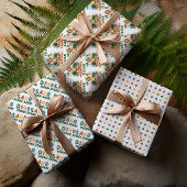 Little Dinosaur Chomp Stomp Rawer verjaardagsfeest Inpakpapier Vel