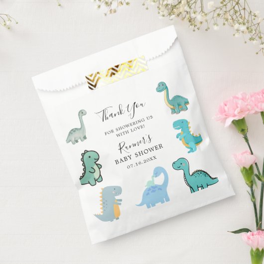 Little Dinosaur Cute Baby Shower Bedankzakje (Gezegeld)