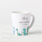 Little Dinosaur Cute Baby Shower Latte Mok (Rechterhoek)
