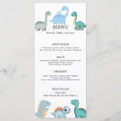 Little Dinosaur Cute Baby Shower Menu (Voorkant)