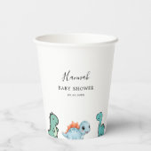 Little Dinosaur Cute Baby Shower Papieren Bekers (Achterkant)