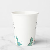 Little Dinosaur Cute Baby Shower Papieren Bekers (Links)