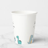 Little Dinosaur Cute Baby Shower Papieren Bekers (Rechts)