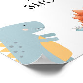 Little Dinosaur Cute Baby Shower Poster (Hoek)