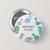 Little Dinosaur Cute Baby Shower Ronde Button 5,7 Cm (Voorkant /achterkant)