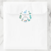 Little Dinosaur Cute Baby Shower Ronde Sticker (Tas)