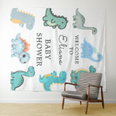 Little Dinosaur Cute Baby Shower Wandkleed (In Situ (horizontaal))