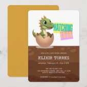 Little Dinosaur Hatching Soon Kaart (Voorkant / Achterkant)