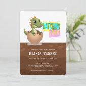 Little Dinosaur Hatching Soon Kaart (Staand voorkant)