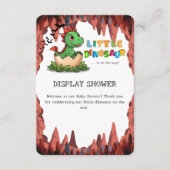 Little Dinosaur Is on the Way Display Shower Informatiekaartje (Voorkant)