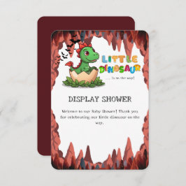 Little Dinosaur Is on the Way Display Shower Informatiekaartje