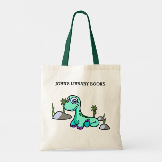 Little Dinosaur Library Books Budge Canvas tas (Achterkant)