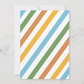 Little Dinosaur Stomp en Chomp verjaardagsfeestje Kaart (Achterkant)