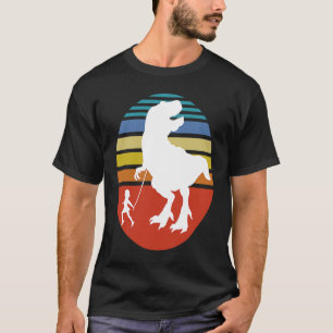 Little Dirl die haar Tyrannosaurus Rex T-shirt