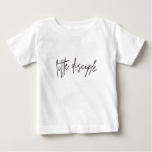 Little Disciple Minimalist White Peuter T-shirt