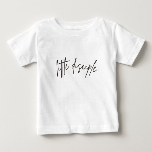 Little Disciple Minimalist White Peuter T-shirt (Voorkant)