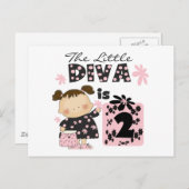Little Diva 2e verjaardag Tshirts en geschenken Briefkaart (Voorkant / Achterkant)