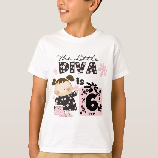 Little Diva 6th Birthday Tshirts and Gifts (Voorkant)