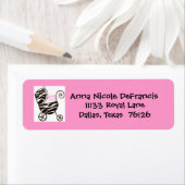 Little Diva Baby Buggy Return Address Label / Roze (Insitu)