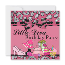 Little Diva Birthday Party Sparkle in Pink & Black