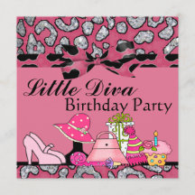 Little Diva Birthday Party Sparkle in Pink & Black