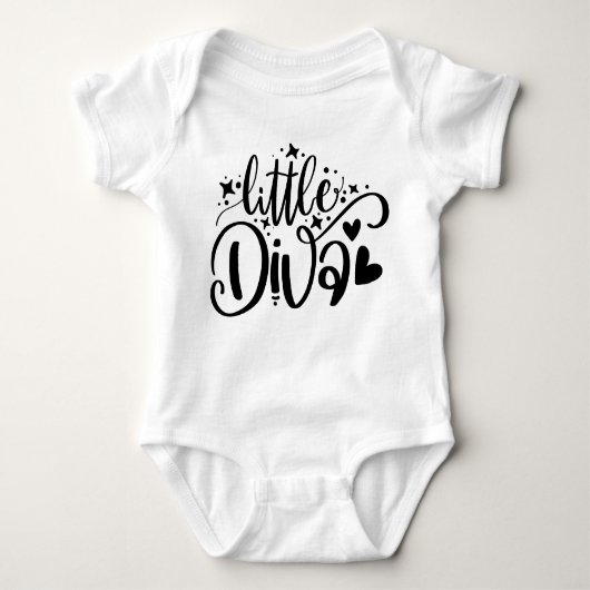 Little Diva Funny Baby Bodysuit one-Pineersels (Voorkant)