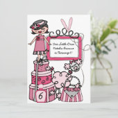 Little Diva Girls Makoverspa Day Birthday Invite Kaart (Staand voorkant)