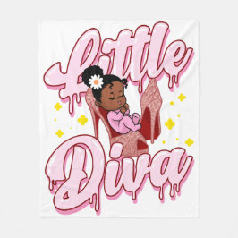 Little Diva Melanin Baby Zwart Meisje Magic Meisje Fleece Deken