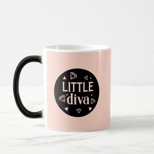 LITTLE DIVA Pastel roze Mok voor doek (Links)