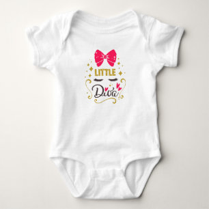 Little Diva Typography Baby Girl Pink Romper