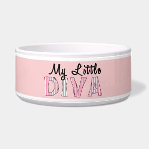 Little Diva w. paw drukt Pet Bowl af Voerbakje