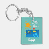 Little Diver with Jelly Fish - AcrylSleutelhanger Sleutelhanger (Voorkant Links)