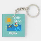 Little Diver with Jelly Fish - AcrylSleutelhanger Sleutelhanger (Achterkant)