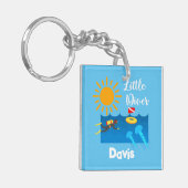 Little Diver with Jelly Fish - AcrylSleutelhanger Sleutelhanger (Voorkant Links)