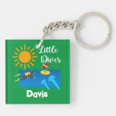 Little Diver with Jelly Fish - AcrylSleutelhanger Sleutelhanger (Achterkant)
