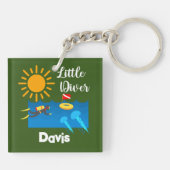 Little Diver with Jelly Fish - AcrylSleutelhanger Sleutelhanger (Achterkant)