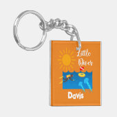 Little Diver with Jelly Fish - AcrylSleutelhanger Sleutelhanger (Voorkant Links)