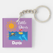 Little Diver with Jelly Fish - AcrylSleutelhanger Sleutelhanger (Achterkant)